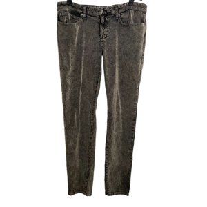 Eileen Fisher Gray Velvet Distressed Straight Leg  Mid Rise Pants Women's 16